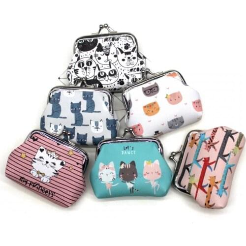 New Mini Cartoon Cat Coin Purses Women girls Wallets Kids clutch money Bags Female Pouch Hasp change purse