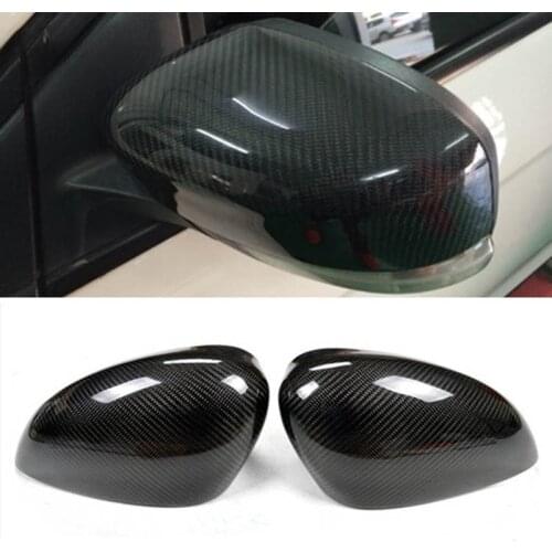 New Carbon Fiber Car Side Door View Mirrors Replacment Cover For Ford Fiesta