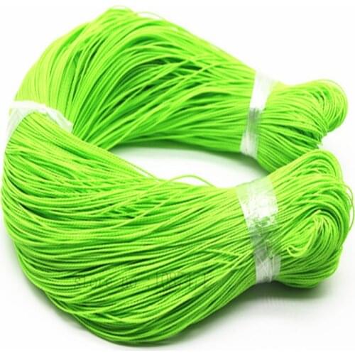 400meters 100m Polyester1mm Cord Fluorescent green String Thread jewely bracelet rope Textile Garment Bags diy accessories