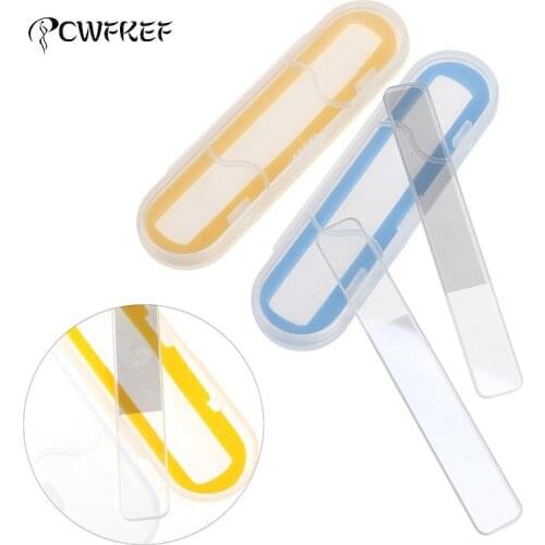 Durable Professional Nano Glass Nail File Buffer With Storage Case Nail File Maincure Buffer No Hurt Nail Accessories Nail Files