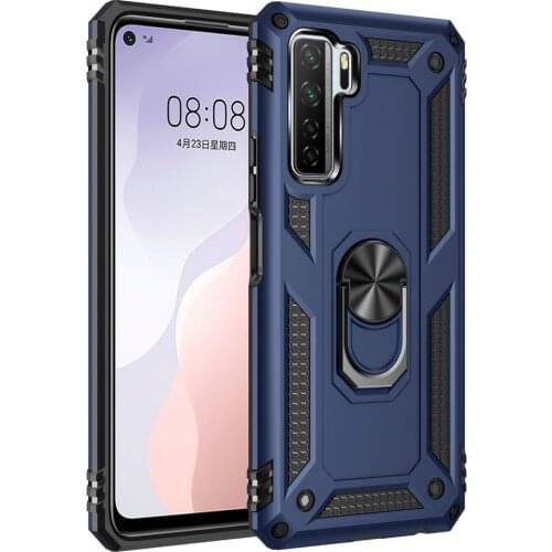 Shockproof Case for Huawei P40 Lite 5G Back Cover Metal Ring Phone Holder Hard Panel for Huawei P40 Lite Case P 40 P40Lite E