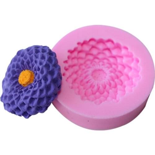 Chrysanthemum Flower Silicone Mold Sugarcraft Fondant Chocolate Candy Gumpaste Mold Cupcake Cookie Baking Cake Decorating Tools
