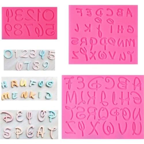 DIY Alphabet Silicone Mold Letter Number Fondant Tools Cake Mold Chocolate Dessert Tool Baking Mold
