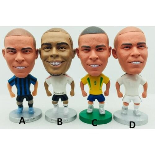 Soccerwe 2.55" Height Soccer Cartoon Dolls Joint Movable Figures Ronaldo Da Lima Doll Puppets