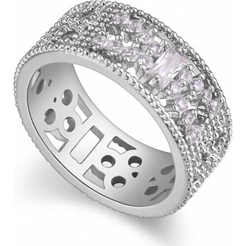 TRACYSWING 2 colors Real Brand AAA Zirconia Micro Inlays Simple Vintagle Fashion Ring for women New Sale Hot Th-117594