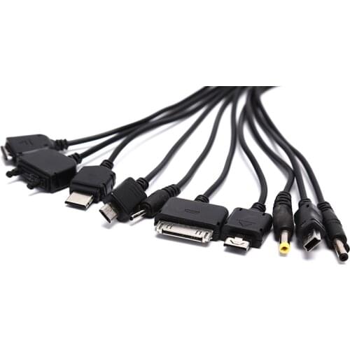 Universal Multi Pin Cable Charger USB Adapter Cable Data Wire Cord 10 in 1 Multifunction USB Data Transfer Cable