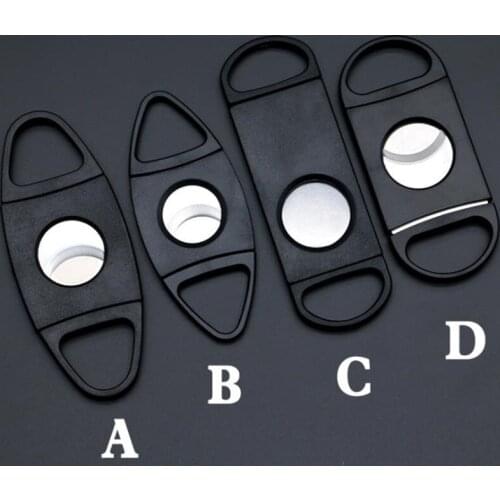 100pcs Cigar Cutter Sharp Stainless Steel Blade Cigar Guillotine Black Pocket V-Cut Cigar Scissors Accessories NO126