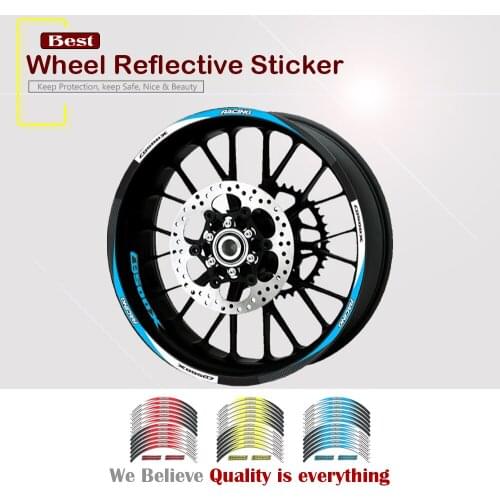 Motorcycle 12 Strips Sticker Decals Reflective Waterproof Wheel Decals For Honda CB500X CB 500 CB500 X 2016-2019 2020