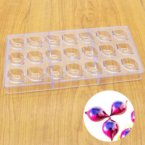 21 Lemon Shape Polycarbonate PC Chocolate Mold DIY 3D Lollipop Fondant Candy Cake Molds Kitchen Baking Pastry Tools