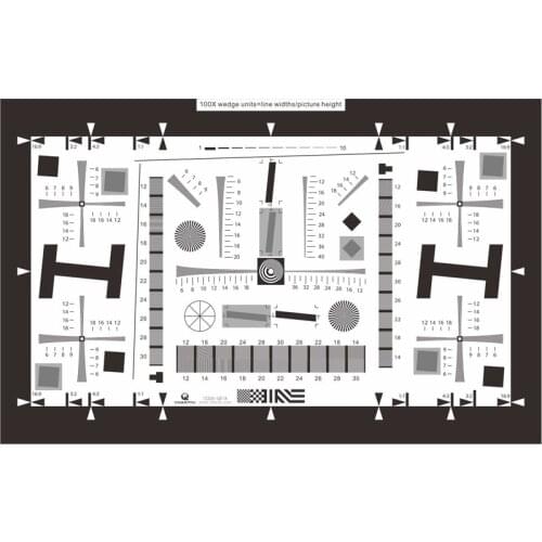 Charttu ISO12233 QE2X 711*400mm The Highest Resolution Line Can Measure 4000 LW/PH Test Chart Checker Camera Webcam Resolution