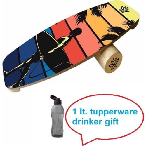 Wooden Balance Board, Surfing, Skating, Fitness, Yoga, skateboard Snowboard for Training and Coordination Exercise Portable Equipment