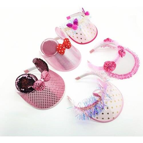 Children Casual PVC Protection Sun Visor Caps Baby top hat summer Fashion birthday present Outdoor Plastic Hat Cute Girls