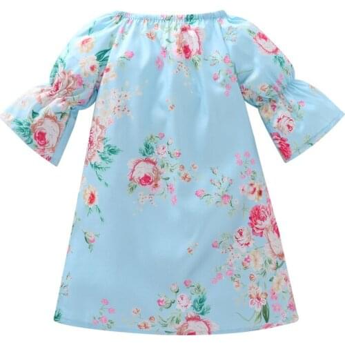 Kids Dresses For Girls Flower Girl Dresses Robe Fille Half Sleeve Baby Girl Dress Casual Kids Autumn Girl Clothes