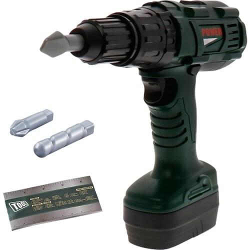 Kids Power Construction Toy Plastic Tool Drill With Sound Pretend Play