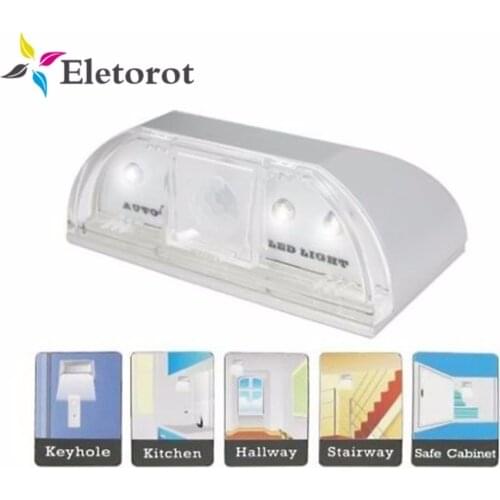 4 LED Door Keyhole Light PIR Infrared Detection Motion Sensor Lamp Home Intelligent Auto Backlight Lock Induction Night Light