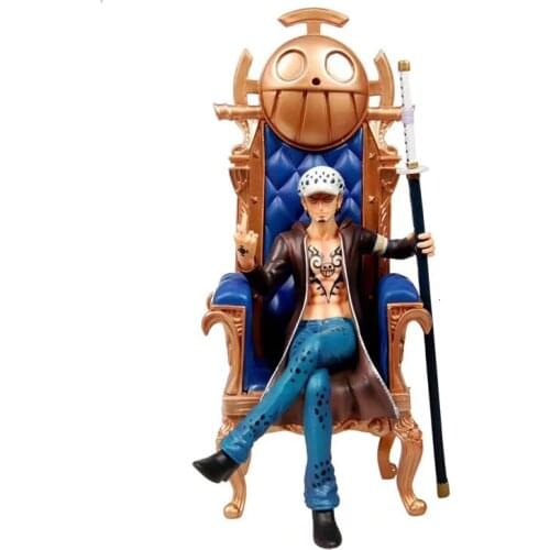One Pieces GK Action Figure Anime Trafalgar D Water Law 29cm Pvc Model Collection Toy Throne Exquisite Decoration For Kids Figma