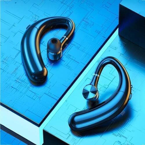 F18 Bluetooth-compatible Earphone Wireless Business Headset Single Ear-hook Handsfree Driving Headphones With Mic For All Phones