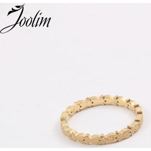 Joolim Gold Finish Sand Finish Kiss Fish Stainless Steel Rings 2021 Jewelry