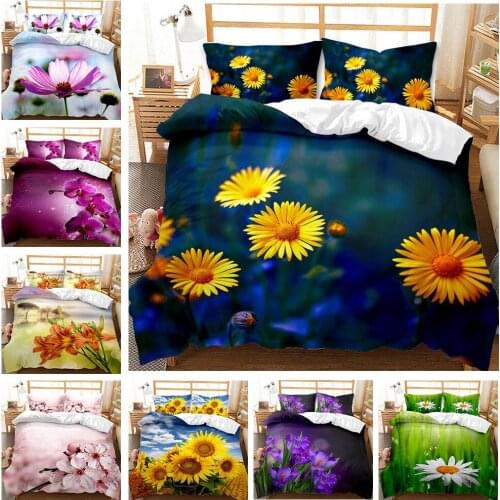 Cutton Plant And Flower Series Super Breathe Skin Friendly Queen King Size Luxury Comforters Bedding Sets 2/3pcs Decorate Room