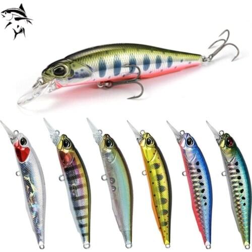 Laser Minnow Fishing Lure 77MM 8.4G Pesca Hooks Fish Wobbler Tackle Crankbait Artificial Hard Bait Swimbait