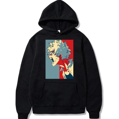 Hot My Hero Academia Harajuku Pullover Streetwear Boku No Hero Academia Izuku Midoriya Hoodies Oversized Men Hoodies