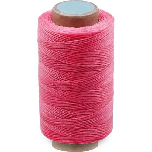 LMDZ Light Rose Red 284Yards Leather Sewing Waxed Thread-Practical Long Stitching Thread for Leather Craft DIY and Shoe Repair