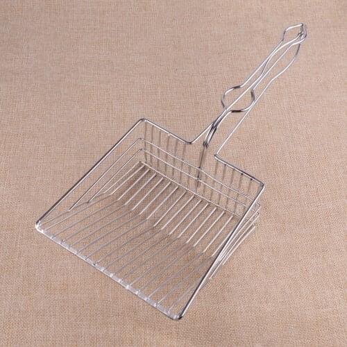 LETAOSK Silver Steel Metal Instant Pet Cat Litter Shovel Hollow Filter Tray Pooper Scoop Spoon Box Scooper Cleaning Tools