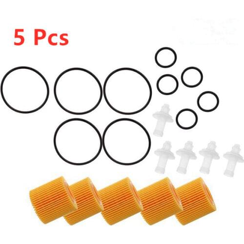 5 Pcs Oil Filter Set 04152-YZZA6 for Toyota Corolla Prius Scion Im Xd