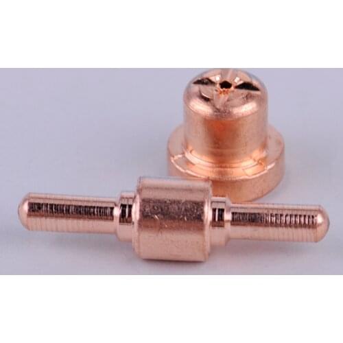 LETAOSK 10 Sets Copper Tips Nozzles Electrodes Fit for LG-40 PT-31 CUT40 CUT50 Plasma Cutter Cutting Torch