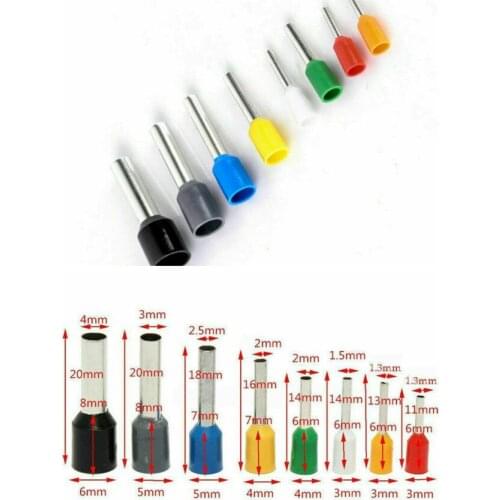 Wire Copper Crimp Connector Insulated Cord Pin End Terminal Kit E0506 E0508 E7508 E1008 E1510 E2512 E4012 E6012