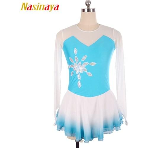 Figure Skating Dress Customized Competition Ice Skating Skirt for Girl Women Kids Gymnastics Performance Simple Gradient Color