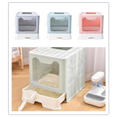 Pet Toilet Bedpan Cat Litter Box Anti Splash Closed Pets Cat Toilet Dog Tray Clean Scoop Plastic Sand Box Supplies Home Garden