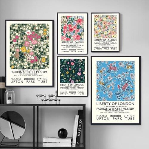 Liberty Of London Gallery Poster Wall Art Print Vintage Color Flower Pictures Exhibition Canvas Painting Living Room Home Decor