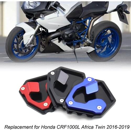 Motorcycle Foot Crutch Extension Plate Pad Kickstand Foot Side Stand Enlarge Kickstand for Honda CRF1000L Africa Twin 2016-2019