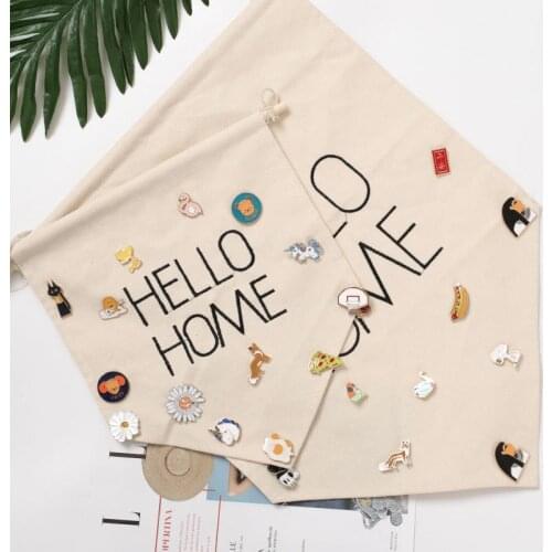 Display Pennant With Pin Enamel Lapel Pin Flag Blank Canvas Wall Banner Storage Badge Home Hanging Decorations