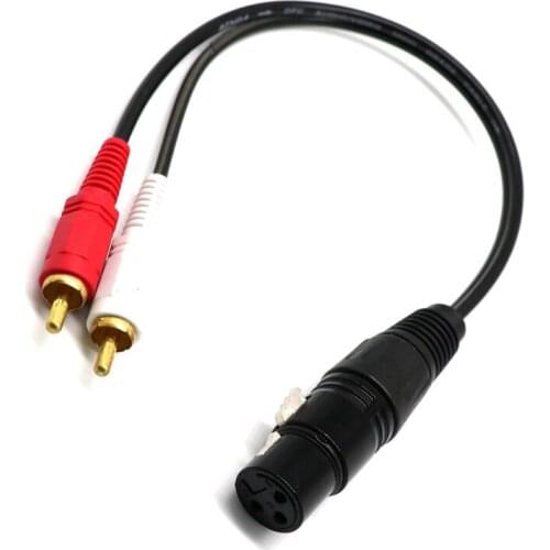 XLR female to double lotus two parallel XLR/RCA microphone microphone guitar cable DMX signal cable