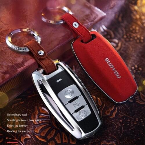 Suede Leather Zinc alloy car Key Protection Case Cover For HAVAL H2 H3 H5 H6 H9 Car styling holder 3 4 buttons