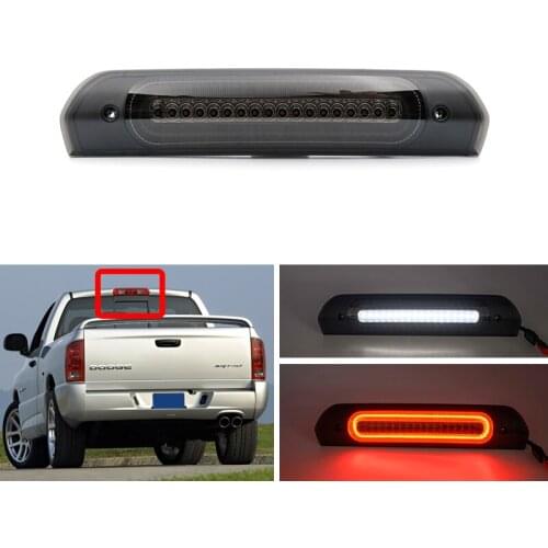 1PC Fits For Dodge RAM 1500 2500 3500 2002-2009 Smoked Lens White/Red Led Third Brake Cargo Roof Light Lamp