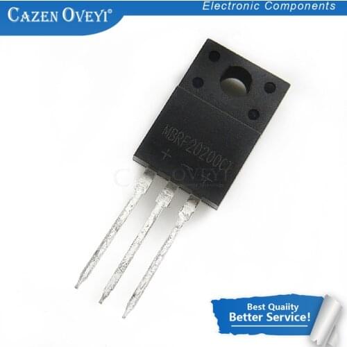 10pcs/lot MBRF20200CTG MBRF20200CT MBRF20200 20200CTG B20200G TO-220F 20A 200V In Stock