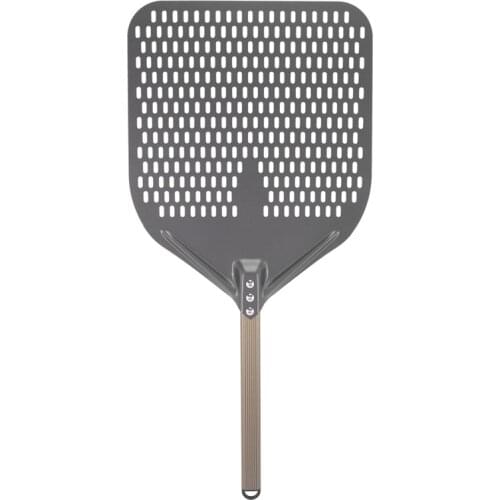 14 Inch Rectangular Pizza Shovel,Perforated Pizza Paddle Aluminum Pizza Peel,Pizza Tool for Baking