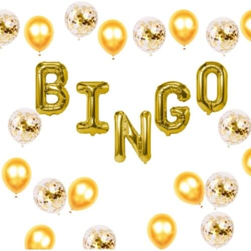 16 Inch Gold Bingo Balloons Jumbo Helium Foil Party Balloon