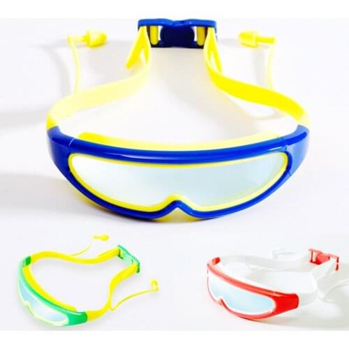160G Star Je Childrens Big Box Swimming Goggles Waterproof Anti-Fog Child Swimming Glasses with One-piece Earplugs