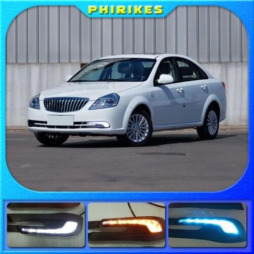 2pcs For Buick Excelle 2013-2015 White yellow blue Front Fog Lamp Day Light LED DRL daytime running light