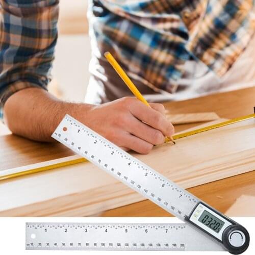 2-in-1 278mm Digital Protractor Angle Ruler Angle Finder Meter Plastic/Stainless Steel 360 Goniometer Inclinometer