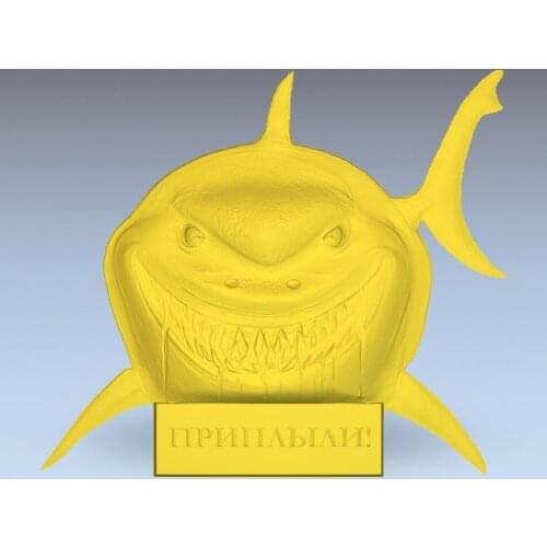 3d model relief for cnc in STL file format shark_1