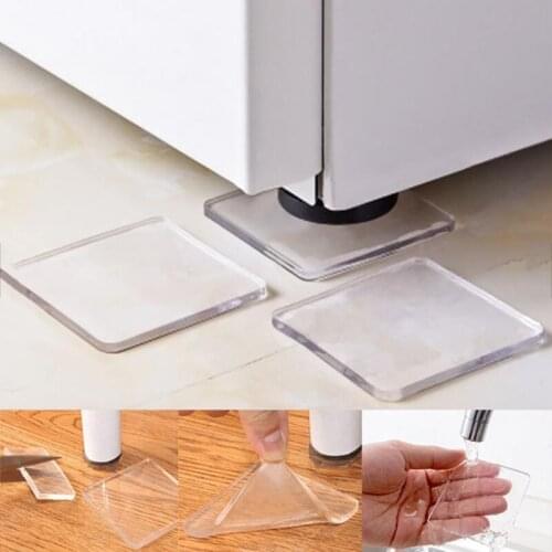 4 Pieces/set of Washing Machine Shock Absorption Pad Silicone Anti-skid Pad Refrigerator Multi-function Thickened Table Foot