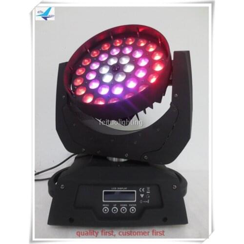 4 pieces/lot 36x15w RGBWA 5in1 Lyre ZOOM WASH led moving head DMX Lumiere led light with 23 channel stage sound activated DJ