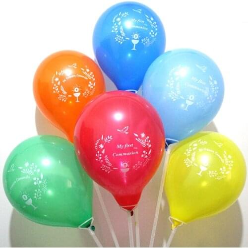 50pcs First holy communion party Theme decoration Balloons,Mi Primera Comunion balloons,Colorful Latex Helium Balloons