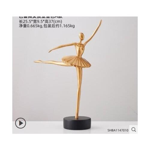 Office Desk Decoration Accessories Home Decor Resin Handicraft Statues Living Room Bedroom Dancing Sculpture Girl Figurine Gifts