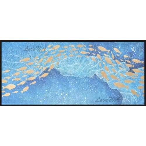 New Gold Lines Canvas Hand Oil Painting Texture Gold Foil Wall Canvas Art Home Artwork And Craft Showpiece For Home Decoration